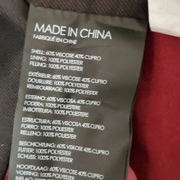 CLUB MONACO burgundy lightweight moto jacket. Size small - Picture 9 of 11